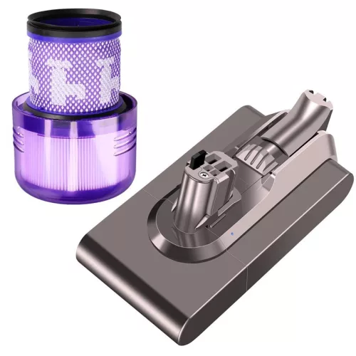 Extralink Dyson V11/V15 SV46/SV47 Click Type csereakkumulátor, 25,2 V, 4000 mAh + HEPA szűrő