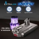 Extralink Dyson V11/V15 SV46/SV47 Click Type csereakkumulátor, 25,2 V, 4000 mAh + HEPA szűrő