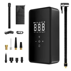   EXTRALINK autókompresszor 6000 mAh 12V 230V 8 végződéssel 60 W powerbank