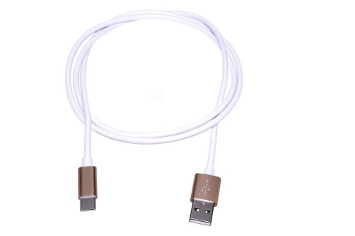 Extralink USB Type-C kábel Android okostelefonokhoz, max. 3A áramerősség, 1 m, fehér