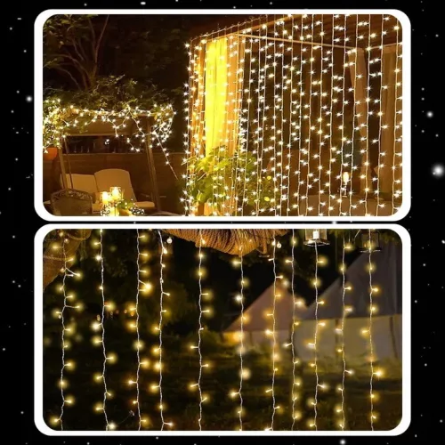 Extralink LED fényfüggöny 300 LED karácsonyi fények, beltéri jégcsap girland 3x3m