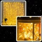 Extralink LED fényfüggöny 300 LED karácsonyi fények, beltéri jégcsap girland 3x3m