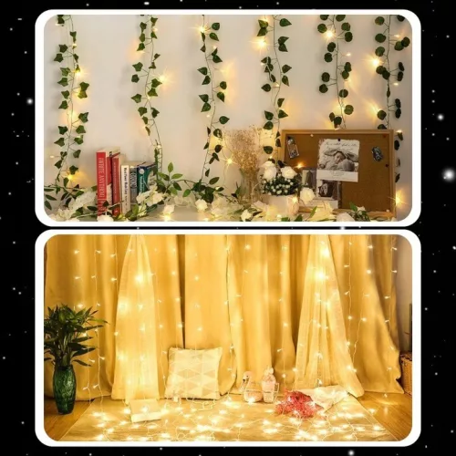 Extralink LED fényfüggöny 300 LED karácsonyi fények, beltéri jégcsap girland 3x3m