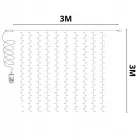 Extralink LED fényfüggöny 300 LED karácsonyi fények, beltéri jégcsap girland 3x3m