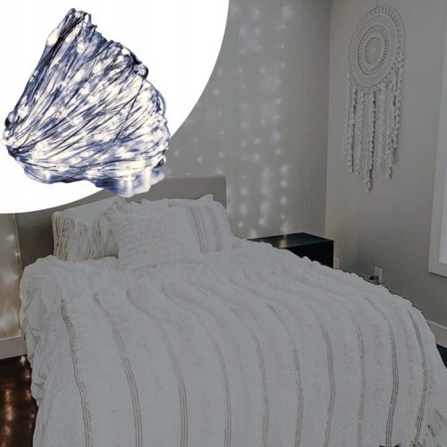 EXTRALINK fényfüggöny 300 LED hideg fényű 3x3 ünnepi karácsonyi girland 5V USB