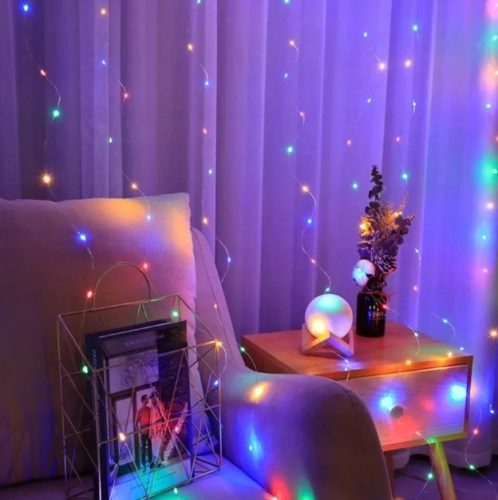 EXTRALINK fényfüggöny 300 LED 3x3 karácsonyi fényfüzér, karácsonyfadísz