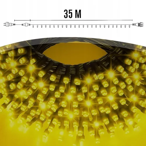 EXTRALINK karácsonyi fényfüzér lámpa 500LED kültéri-beltéri meleg fehér 35M