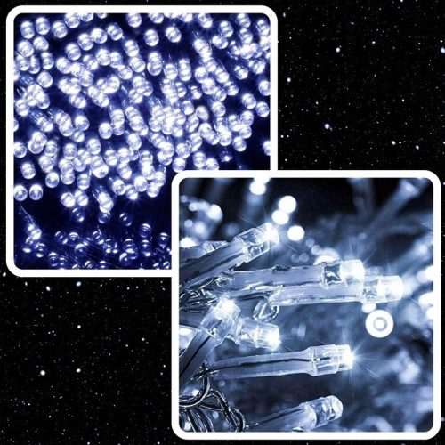 EXTRALINK karácsonyi fényfüzér 300LED kültéri/beltéri hideg fehér 21,7 m