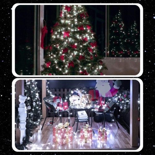 EXTRALINK karácsonyi fényfüzér 300LED kültéri/beltéri hideg fehér 21,7 m