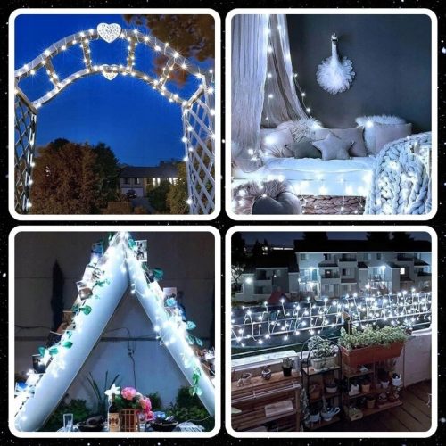 EXTRALINK karácsonyi fényfüzér 300LED kültéri/beltéri hideg fehér 21,7 m