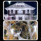 EXTRALINK karácsonyi fényfüzér 100 LED hideg fehér, kültéri és beltéri, elemes, 10 m