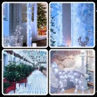 EXTRALINK karácsonyi fényfüzér 100 LED hideg fehér, kültéri és beltéri, elemes, 10 m