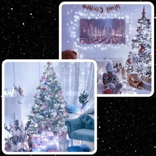 EXTRALINK karácsonyi fényfüzér 100 LED hideg fehér, kültéri és beltéri, elemes, 10 m