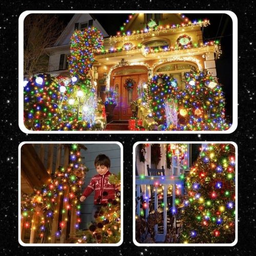 EXTRALINK karácsonyi fényfüzér 200 LED multicolor, ünnepi Smart WiFi, távirányítóval, 10 m