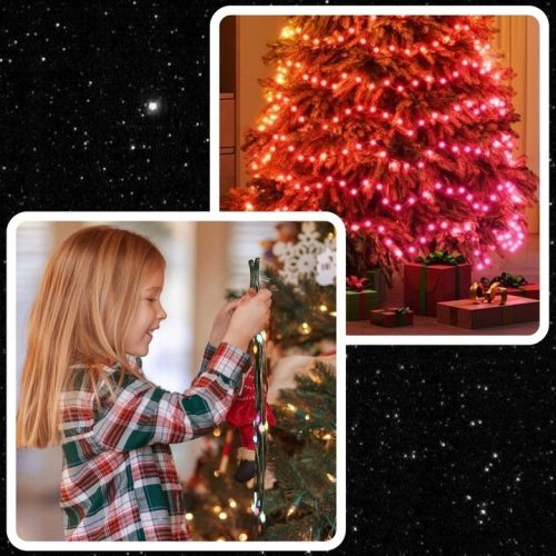 EXTRALINK karácsonyi fényfüzér 200 LED multicolor, ünnepi Smart WiFi, távirányítóval, 10 m