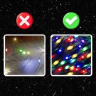 EXTRALINK karácsonyi fényfüzér 200 LED multicolor, ünnepi Smart WiFi, távirányítóval, 10 m