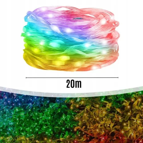 EXTRALINK Christmas light strip 200 LED multicolor festive Smart WiFi remote control 20 m