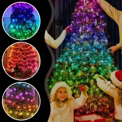 EXTRALINK Christmas light strip 200 LED multicolor festive Smart WiFi remote control 20 m