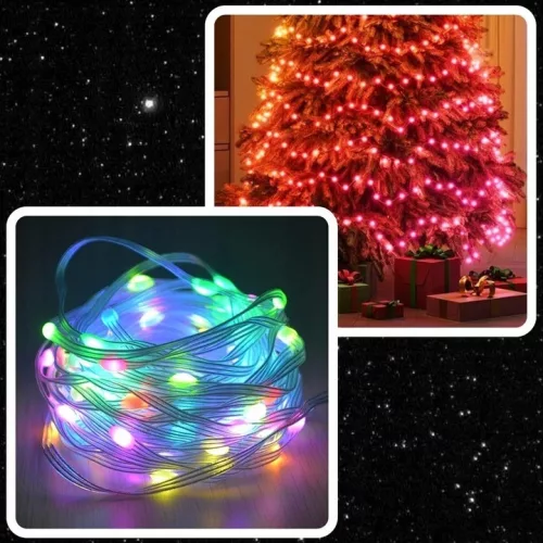 EXTRALINK Christmas light strip 200 LED multicolor festive Smart WiFi remote control 20 m