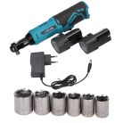 EXTRALINK POWERLINK cordless impact wrench, brushless ratchet key, 2x battery