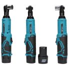 EXTRALINK POWERLINK cordless impact wrench, brushless ratchet key, 2x battery