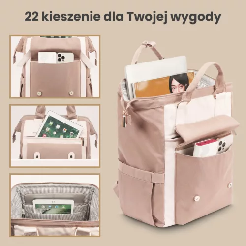 Extralink Black Forest KM02 kabin hátizsák 40 × 30 × 15 cm + rendszerező, fekete