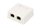 Extralink, wall-mounted socket, 2x RJ45 CAT5E STP
