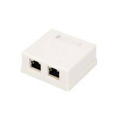 Extralink, falra szerelhető aljzat, 2x RJ45 CAT5E STP