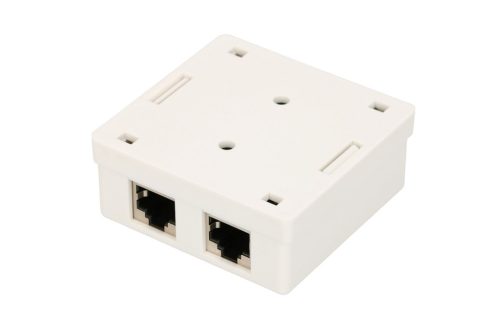 Extralink, wall-mounted socket, 2x RJ45 CAT5E STP
