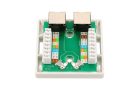 Extralink, wall-mounted socket, 2x RJ45 CAT5E STP