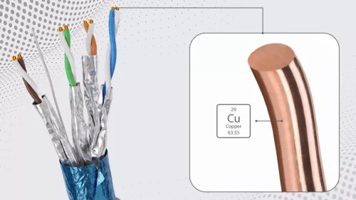 Extralink Cat6a F/FTP beltéri sodrott érpáras hálózati kábel, 25 m