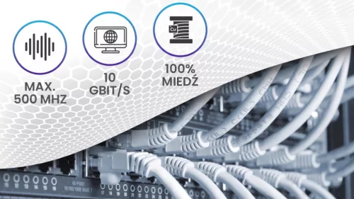 Extralink Cat6a F/FTP beltéri sodrott érpáras hálózati kábel, 25 m