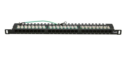Extralink CAT6 UTP 0.5U, patch panel, 24 ports