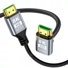 Extralink HDMI 2.1 8K HDR kábel, 2 m, felső irányú derékszögű csatlakozóval