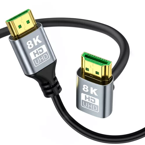 Extralink HDMI 2.1 8K HDR kábel, 2 m, felső irányú derékszögű csatlakozóval