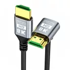 Extralink HDMI 2.1 8K HDR kábel, 2 m, felső irányú derékszögű csatlakozóval