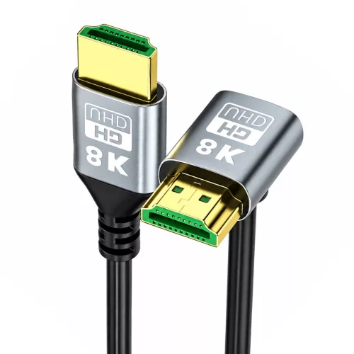 Extralink HDMI 2.1 8K HDR kábel, 2 m, felső irányú derékszögű csatlakozóval