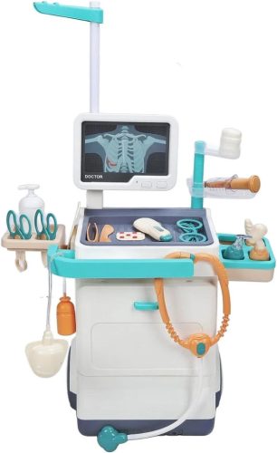 EXTRALINK TOYS interaktív orvosi készlet, nagy orvosi kocsi játék