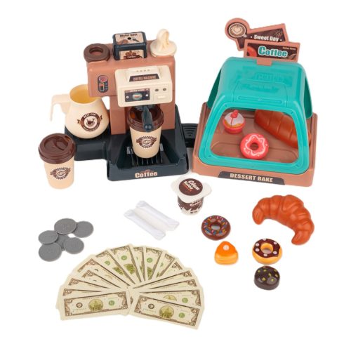EXTRALINK TOYS kis barista készlet, kávézó, 40 db