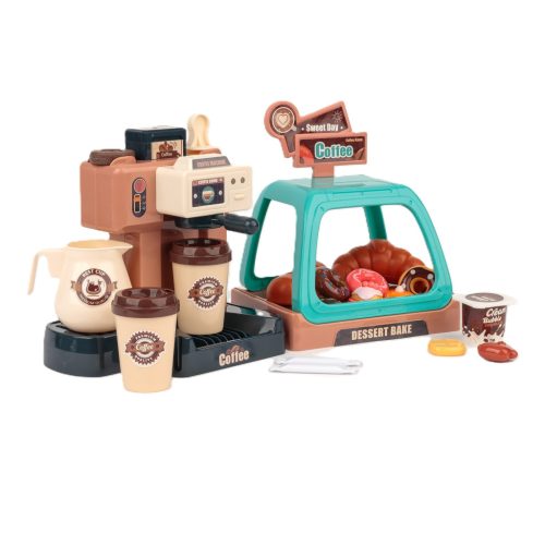 EXTRALINK TOYS kis barista készlet, kávézó, 40 db