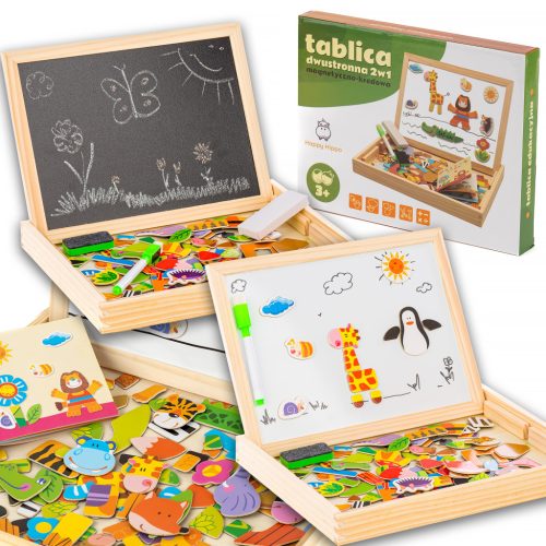 EXTRALINK TOYS kétoldalas oktató kréta-mágneses tábla