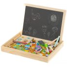 EXTRALINK TOYS kétoldalas oktató kréta-mágneses tábla