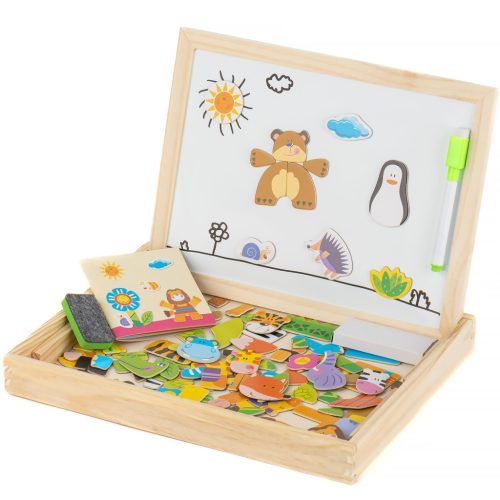 EXTRALINK TOYS kétoldalas oktató kréta-mágneses tábla