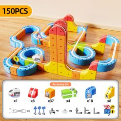   EXTRALINK TOYS mágneses pályakészlet, mágneses vonat, Magnetic Leviation (150 db)