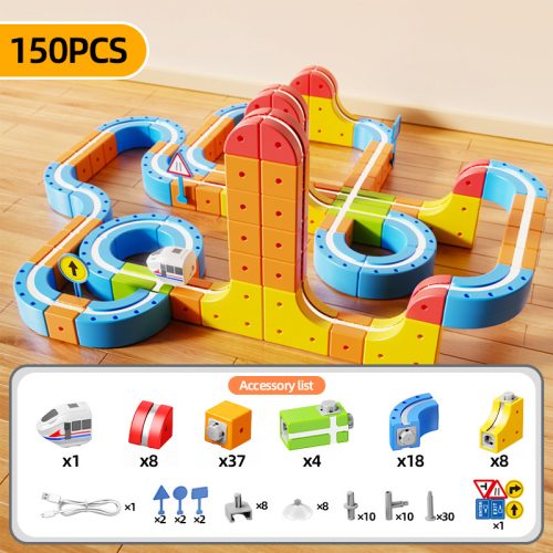 EXTRALINK TOYS Magnetische Schienenbaukasten, Magnetzug, Magnetische Levitation (150 Stück)