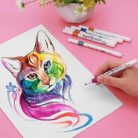 EXTRALINK Acrylmarker Set 24 Farben | zum Malen 24 Stück