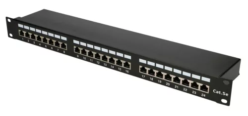 Extralink CAT5e STP V2, patch panel, 24 ports