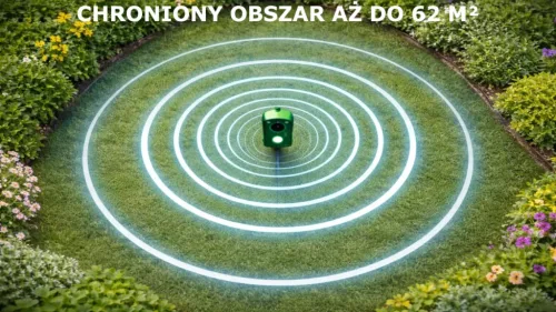 Extralink Black Forest ultrahangos állatriasztó mozgásérzékelővel, 62 m², vízálló