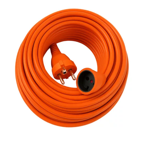 Extralink Powerlink hálózati hosszabbító, 50 m, narancssárga, földelés nélkül, 2 × 1,5 mm²