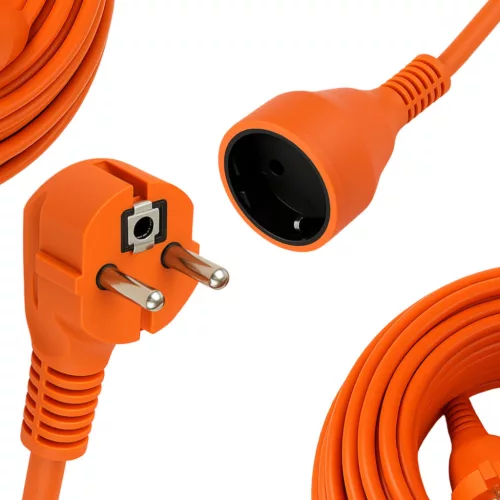 Extralink Powerlink hálózati hosszabbító, 50 m, narancssárga, földelés nélkül, 2 × 1,5 mm²